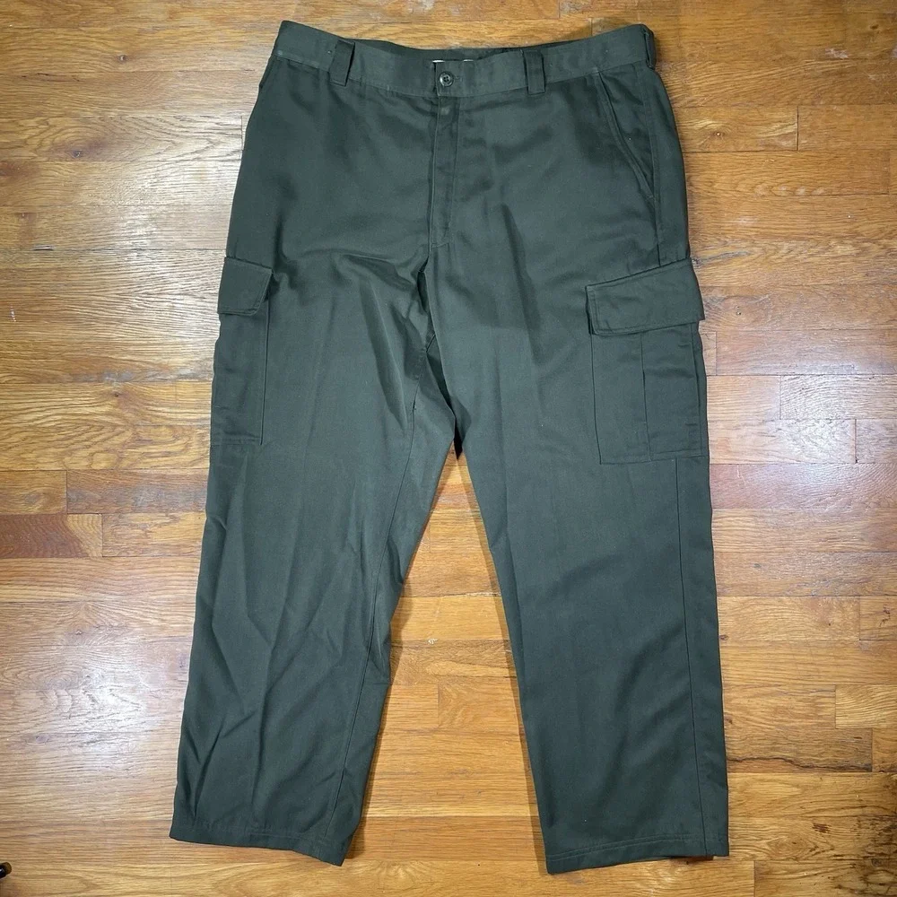 LL Bean Mens Pants 38 x 31 Green Cargo Straight Utility Gorpcore 0GHU4